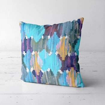 Подушка декоративная (Soft) 45x45 см Бирюзовый этно узор (45PST_ERA004) TM Presentville