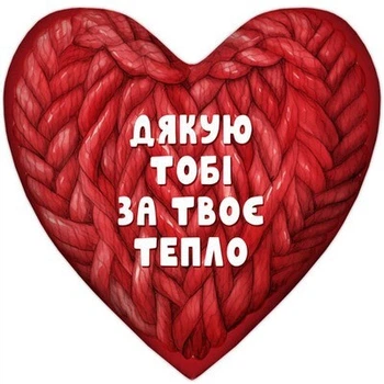 Подушка сердце Дякую тобі за твоє тепло (4PS_24L005) TM Presentville