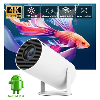 Портативный мини-проектор H713 Ultra HD 4K до 130″, HDMI, поддержка Android и iOS, Bluetooth 5.0, Wi-Fi 6, домашний кинотеатр