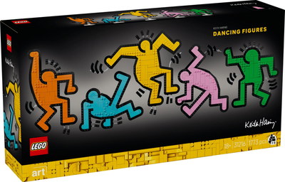 Klocki konstrukcyjne LEGO Art Keith Haring — tańczące postacie 1773 elementy (31216)