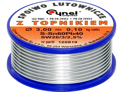 Припой Cynel с флюсом 3.0мм 100г Sn60Pb40-SW26