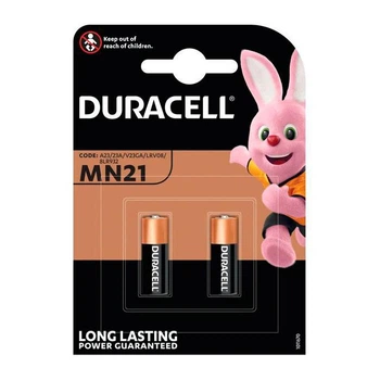 Батарейка Duracell MN21 BLN 12V Alkaline, блістер з європідвісом, ціна за 1 штуку