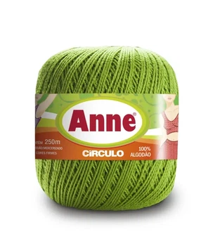 5203 ANNE пряжа (100%мерс.бавовна, 74гр. 250м), зелений