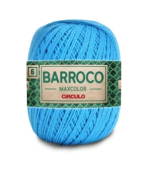 2194 BARROCO MAXCOLOR 6 пряжа (100% бавовна, 200гр. 226м), блакитний