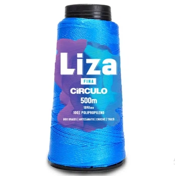 2500 LIZA THIN (FINA) пряжа 100% поліпропілен . 500 м . 92 г, блакитний