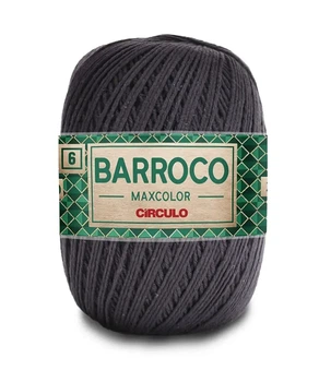 8323 BARROCO MAXCOLOR 6 пряжа (100% бавовна, 200гр. 226м), темно-сірий