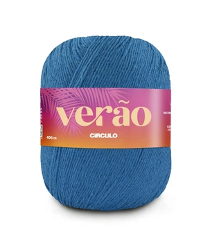 2194 VERAO пряжа (50% бавовна, 50%поліестер, 150гр. 406м. ), синій