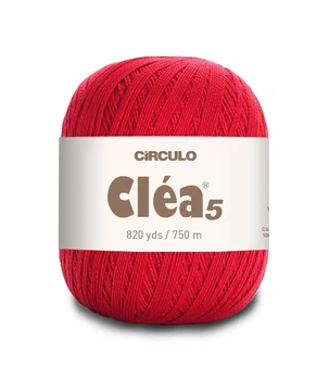 3581 CLEA 5 пряжа(100% мерс.бавовна, 151гр. 750м. ), червоний