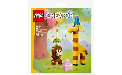 Конструктор LEGO Святкові тваринки до дня народження 60 деталей (30689)