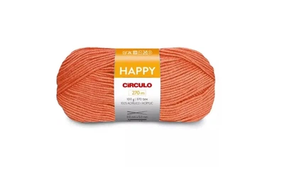 4004 HAPPY пряжа (100% акріл , 100гр. 270м.), жовтогарячий