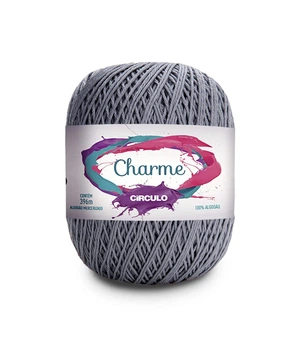 8336 CHARME пряжа (100% мерс.бавовна, 150гр. 396м. ), сірий