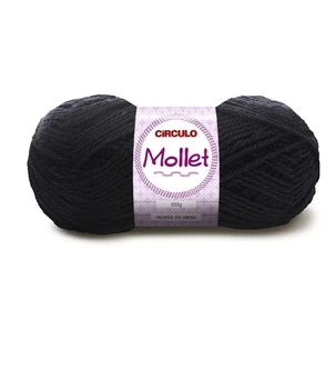 940 MOLLET пряжа пряжа (100% акрил, 100гр, 200м), чорний
