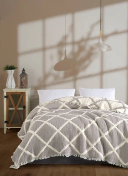 Муслиновое покрывало MOSS Ivory Muslin Kahve Евро 230 х 250 см Муслин Коричневый