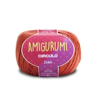 4095 AMIGURUMI пряжа (100% мерс.бавовна, 125гр. 254м.), коричневий