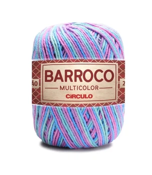9184 BARROCO MULTICO пряжа (100% бавовна, 200гр. 226м), різнокольоровий