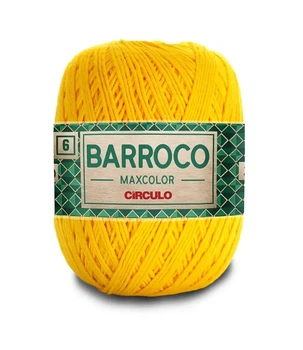 1289 BARROCO MAXCOLOR 6 пряжа (100% бавовна, 200гр. 226м.), жовтий