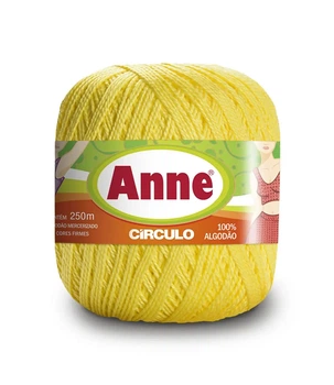 1709 ANNE пряжа (100%мерс.бавовна, 74гр. 250м), жовтий