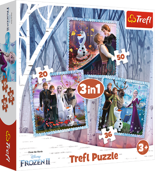 Пазлы 3 in 1 Trefl Frozen II Волшебная история 20+36+50 элементов (5900511348538)