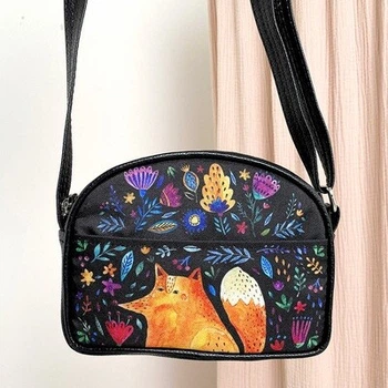Сумка для підлітків Junior girl Лисиця та квіти (SDG_18A005_BL) TM Presentville