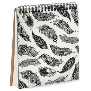Блокнот Sketchbook (квадрат.) Перья на белом фоне (BDK_17A011) TM Presentville