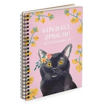 Блокнот Sketchbook (прямоуг.) Натхнення прийди! (котик) (BDP_EX010) TM Presentville