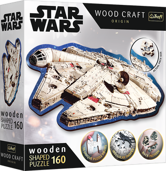 Пазл Trefl Wooden Star Wars Тисячолітній сокіл 160 елементів (5900511201895)