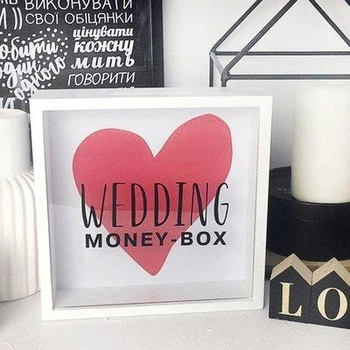 Деревянная копилка для денег Wedding money-box (KOP_18D002) TM Presentville