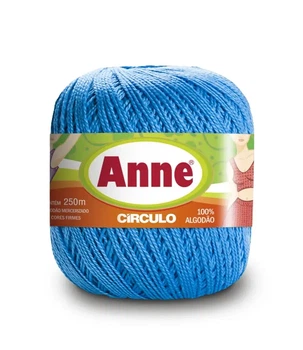 2500 ANNE пряжа (100%мерс.бавовна, 74гр. 250м), блакитний