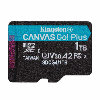 Карта пам'яті microSDXC (UHS-1 U3) Kingston Canvas Go! Plus 1Tb class 10 A2 V30 (R200MB/s, W-160MB/s) [ID: 2603499786]