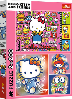 Пазлы Trefl Hello Kitty Поздравляю Китти и друзей 2х200 элементов (5900511133363)