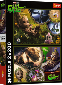 Пазли Trefl Marvel Heroes Я є Грут 2х200 елементів 13315 (5900511133158)