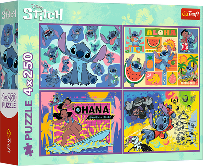 Пазли Trefl Lilo & Stitch Дивовижний Стіч 4x250 елементів 13311 (5900511133110)