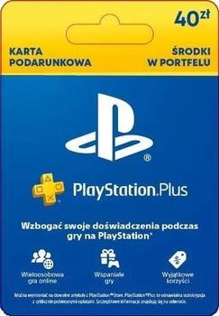 Подарочная карта PlayStation Network Card на сумму 40 PLN, (Регион Польша)