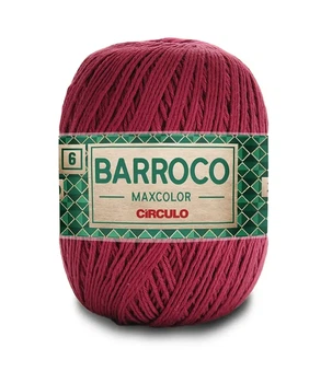 7136 BARROCO MAXCOLOR 6 пряжа (100% бавовна, 200гр. 226м), бордовий