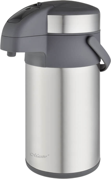 Термос Maestro с воздушной помпой Серебристый 4 л (MR-1637-400-SILVER)