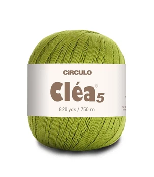 5800 CLEA 5 пряжа(100% мерс.бавовна, 151гр. 750м. ), оливковий