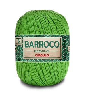 5242 BARROCO MAXCOLOR 6 пряжа (100% бавовна, 200гр. 226м), зелений
