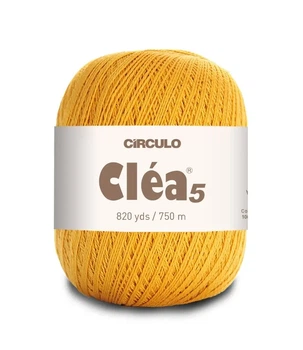 7030 CLEA 5 пряжа(100% мерс.бавовна, 151гр. 750м. ), жовтий