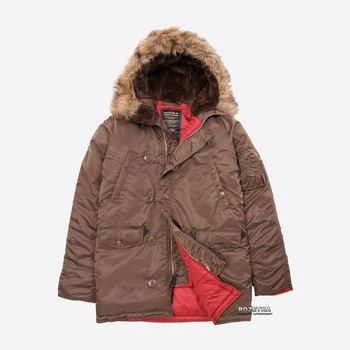 Парка Alpha Industries Slim Fit N-3B Parka 3XL Brown/Red