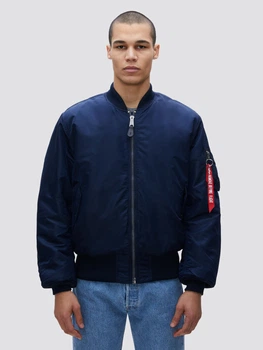 Бомбер чоловічий Alpha Industries MA-1 Flight Jacket MJM21000C1 S Темно-синій (640631434005)
