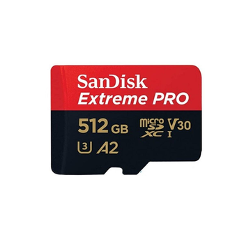 Карта пам'яті microSDXC (UHS-1 U3) SanDisk Extreme Pro A2 512Gb class 10 V30 (R200MB/s,W140MB/s) (adapter) [ID: 2595037219]