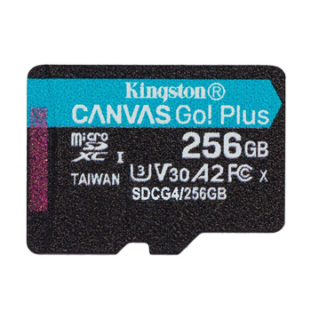 Карта пам'яті microSDXC (UHS-1 U3) Kingston Canvas Go! Plus 256Gb class 10 A2 V30 (R200MB/s, W-160MB/s) [ID: 2603499785]