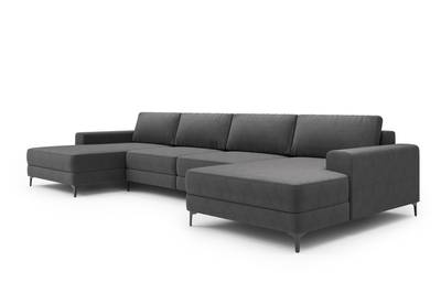 П-подібний диван VIHOME Tessio 386х170 см Bonnel к.т. 1 Сірий