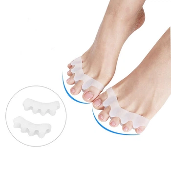 Силиконовый корректор разделитель пальцев ног Toe Relief комплект White