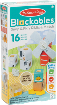 Zestaw drewnianych klocków Melissa & Doug Na farmie 16 elementów (681147005471)