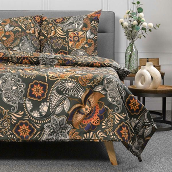 Komplet pościeli Homla Tapua Dwuosobowy bawełniany Zielony 160 x 200 cm (5902869998380)