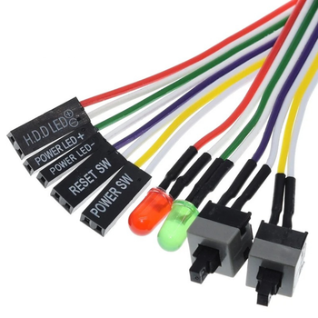 Кнопка ввімкнення ПК перезавантаження ПК індикатори Power SW Reset SW HDD LED POWER LED