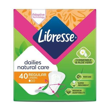 Прокладки щоденні LIBRESSE Natural Care Normal 40 штук у картонній коробці