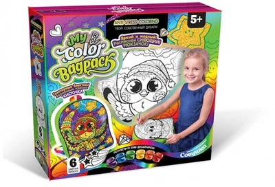 Комплект креативного творчості My Color BagPack Danko Toys CBP-01-02 рюкзак-розмальовка Сова в Шапке