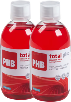 Płyn do płukania ust PHB Total Plus na nieświeży oddech 2x500 ml (8435520008762)